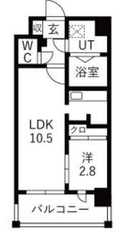 グランフェリーチェ・ナイン(1LDK/9階)の間取り写真