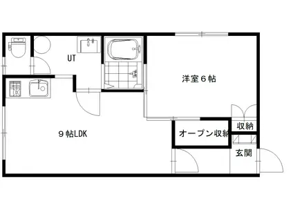 エルデンス(1LDK/2階)の間取り写真