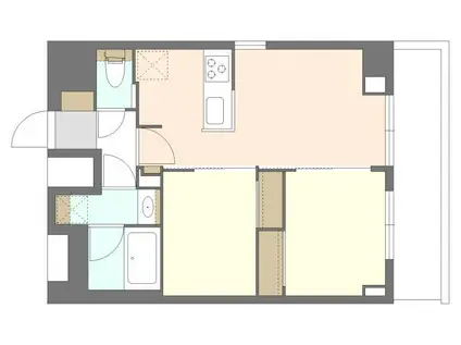 S-RESIDENCE原木中山AZURE(2LDK/5階)の間取り写真