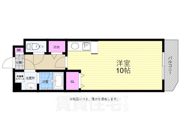 舟入FLATS(ワンルーム/2階)の間取り写真