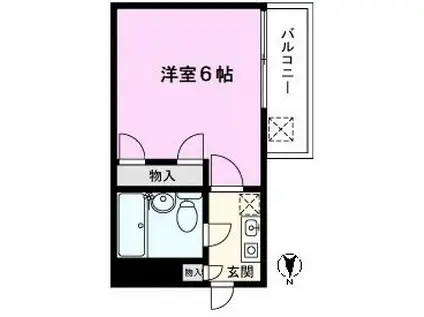 パストラーレ川口(1K/3階)の間取り写真