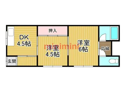 さくらコーポ(2DK/2階)の間取り写真