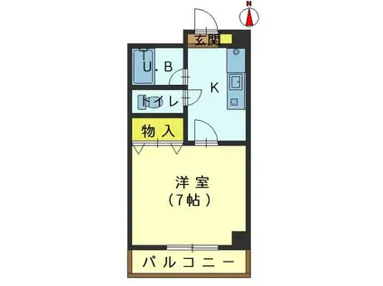 サントピア速星(1K/2階)の間取り写真