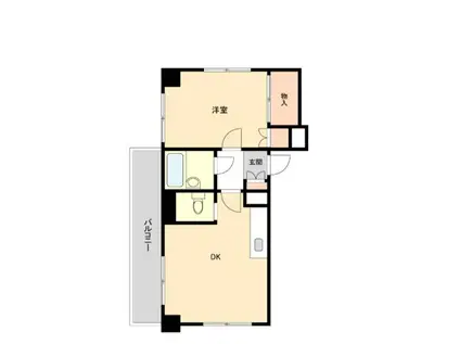 ZION COURT 上池台(1LDK/2階)の間取り写真