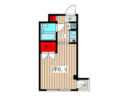エステ-ト藤澤(1K/2階)の間取り写真