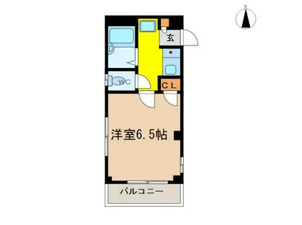 コーポ森(1K/2階)の間取り写真