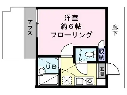 ピュアA上石神井(1K/1階)の間取り写真
