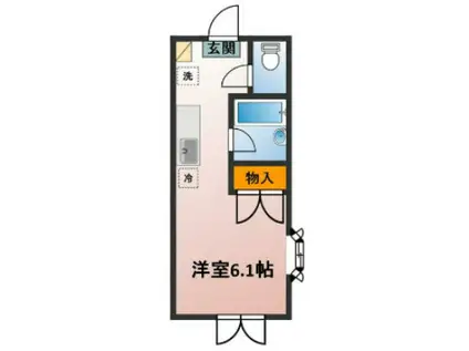 やよい館B(ワンルーム/2階)の間取り写真