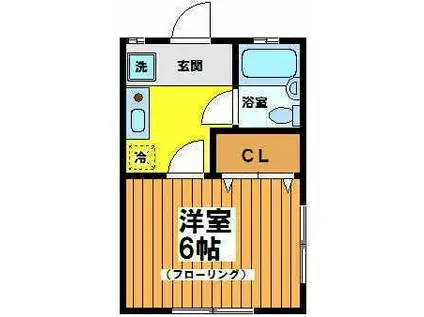 リバーサイドTK(1K/2階)の間取り写真