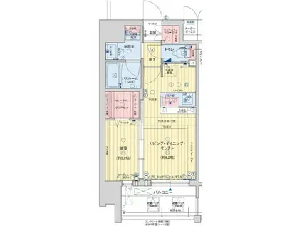 レオンコンフォート九条アルバ(1LDK/5階)の間取り写真