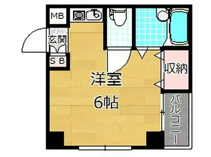 サンロード有馬(ワンルーム/1階)の間取り写真