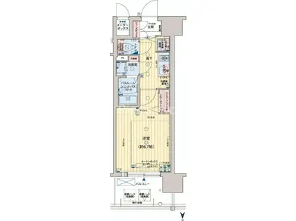 レオンコンフォート都島(1K/11階)の間取り写真