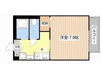 アザリア長山(1K/2階)の間取り写真