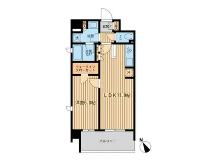 BLESS上池袋(1LDK/3階)の間取り写真
