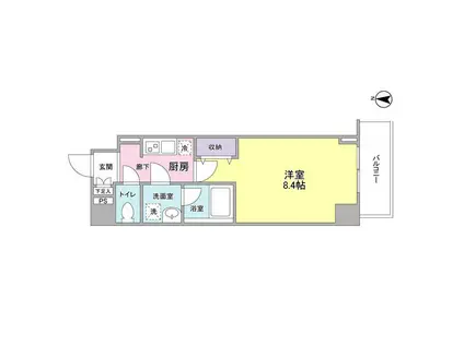 ルミエール門前仲町(1K/5階)の間取り写真