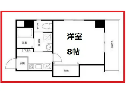 モノ テラス(1K/6階)の間取り写真