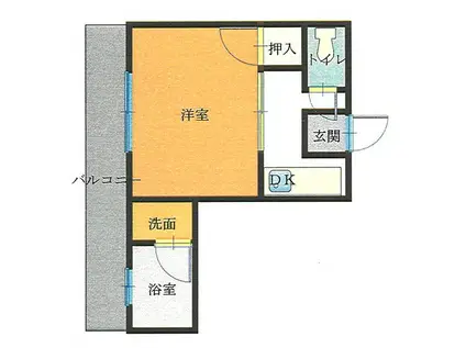 ハイムアドバンス(1K/4階)の間取り写真