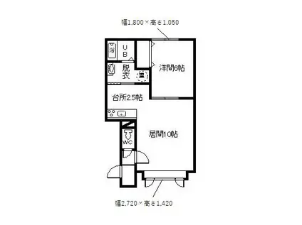 K.M.K(1LDK/1階)の間取り写真