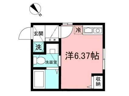 プレステージ生田(ワンルーム/1階)の間取り写真