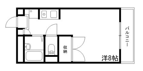 ノーブル高町(ワンルーム/2階)の間取り写真