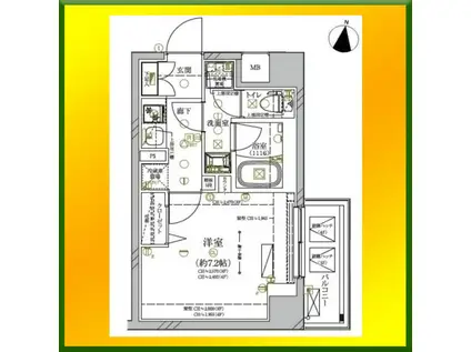 ディアレイシャス西武柳沢(1K/3階)の間取り写真