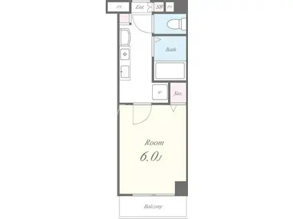 グランパシフィック十三(1K/2階)の間取り写真