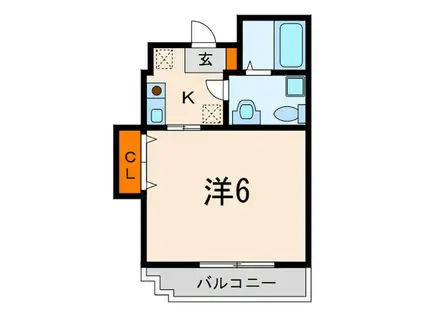 エトワール王子(1K/6階)の間取り写真