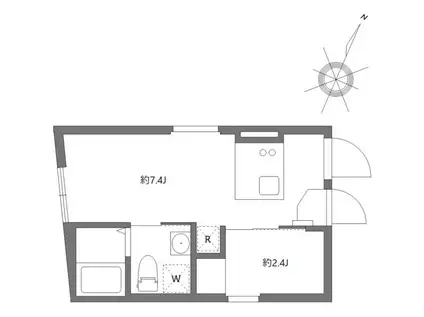 アピチェ南千住 A棟(1DK/4階)の間取り写真