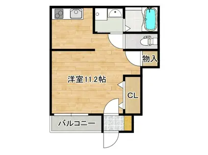 エスポワールT VIII(ワンルーム/1階)の間取り写真