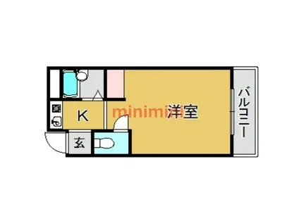 マンションコメット(1K/2階)の間取り写真