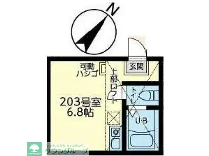 ユナイト小机アペリティフ(ワンルーム/2階)の間取り写真