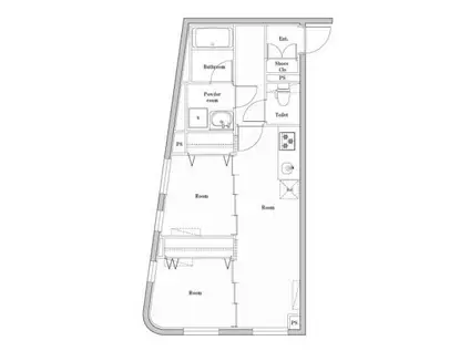 エディット文京千石II(2LDK/3階)の間取り写真