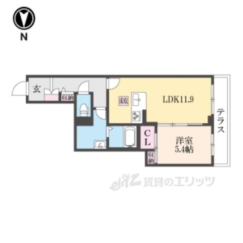 ノルウェジアンウッド室町(1LDK/1階)の間取り写真