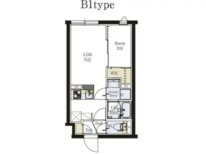 プロスタイルウェルス東武練馬II(1LDK/3階)の間取り写真