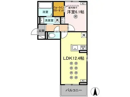 SOLAIRE(1LDK/3階)の間取り写真