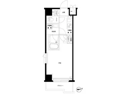 ルーブル川崎矢向(1K/3階)の間取り写真