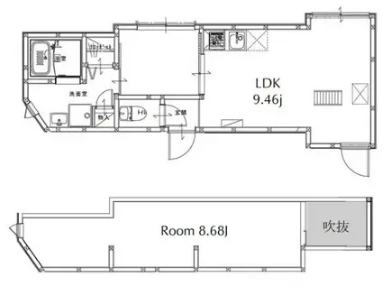 PARK LOUNGE 西巣鴨(2LDK/3階)の間取り写真