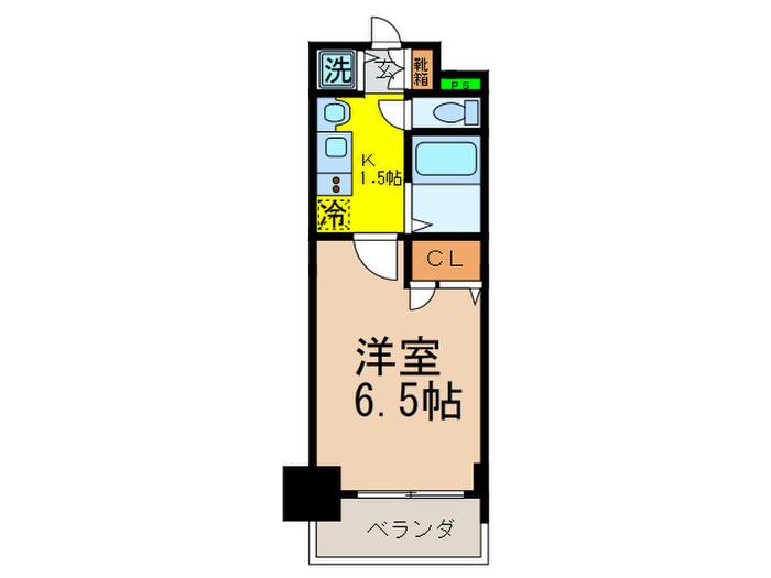 プレサンス名古屋STATIONアブソリュート(1K/7階)の間取り写真