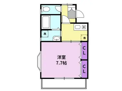 アルファルファ(1K/3階)の間取り写真