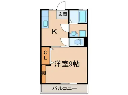 T-HOUSEII(1K/2階)の間取り写真