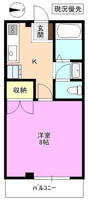 サニーハイツ(1K/1階)の間取り写真