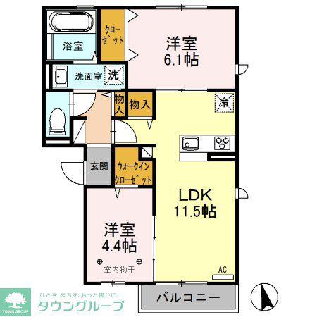 パークハイム(2LDK/3階)の間取り写真