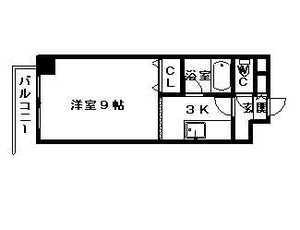 コスモス東札幌(1K/8階)の間取り写真