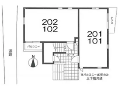 ヒルズ元町(ワンルーム/1階)の間取り写真