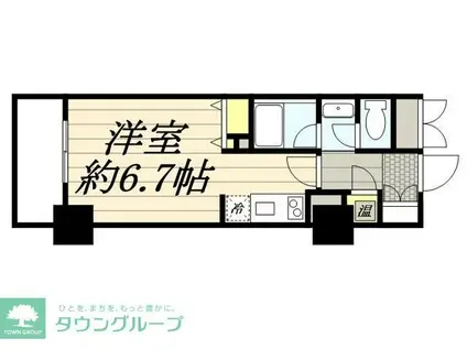 HF駒沢公園レジデンスTOWER(ワンルーム/30階)の間取り写真