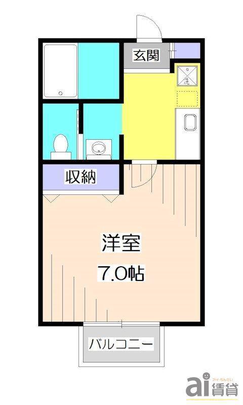 ルミナーレ(1K/1階)の間取り写真