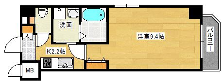 KYOWA RESIDENCE KOAMI(1K/4階)の間取り写真