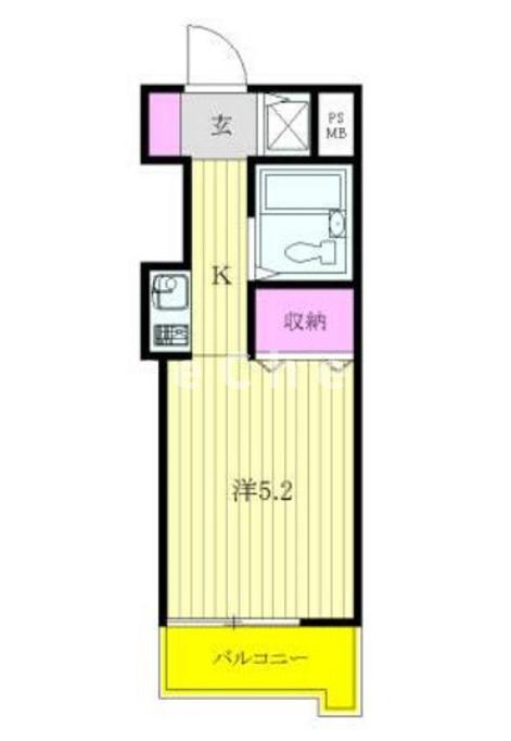 日神パレス西台(ワンルーム/2階)の間取り写真
