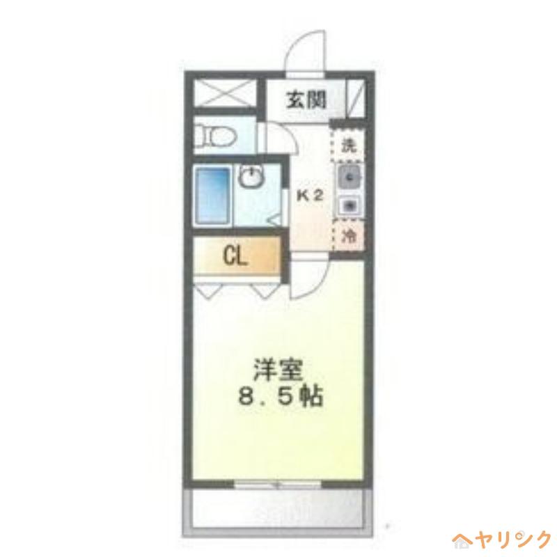 サンプラスIII(1K/3階)の間取り写真