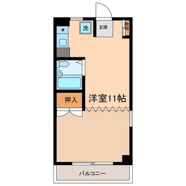CASA DELLA LUNA(ワンルーム/2階)の間取り写真